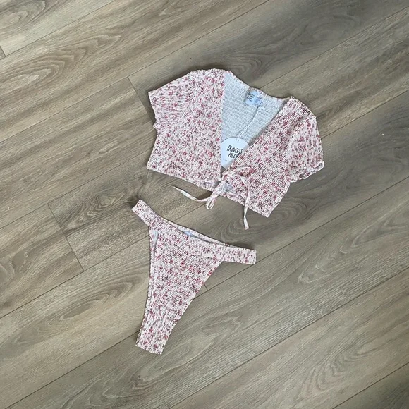 Womens Princess Polly swimsuit, size 6, pink floral - Picture 1 of 2